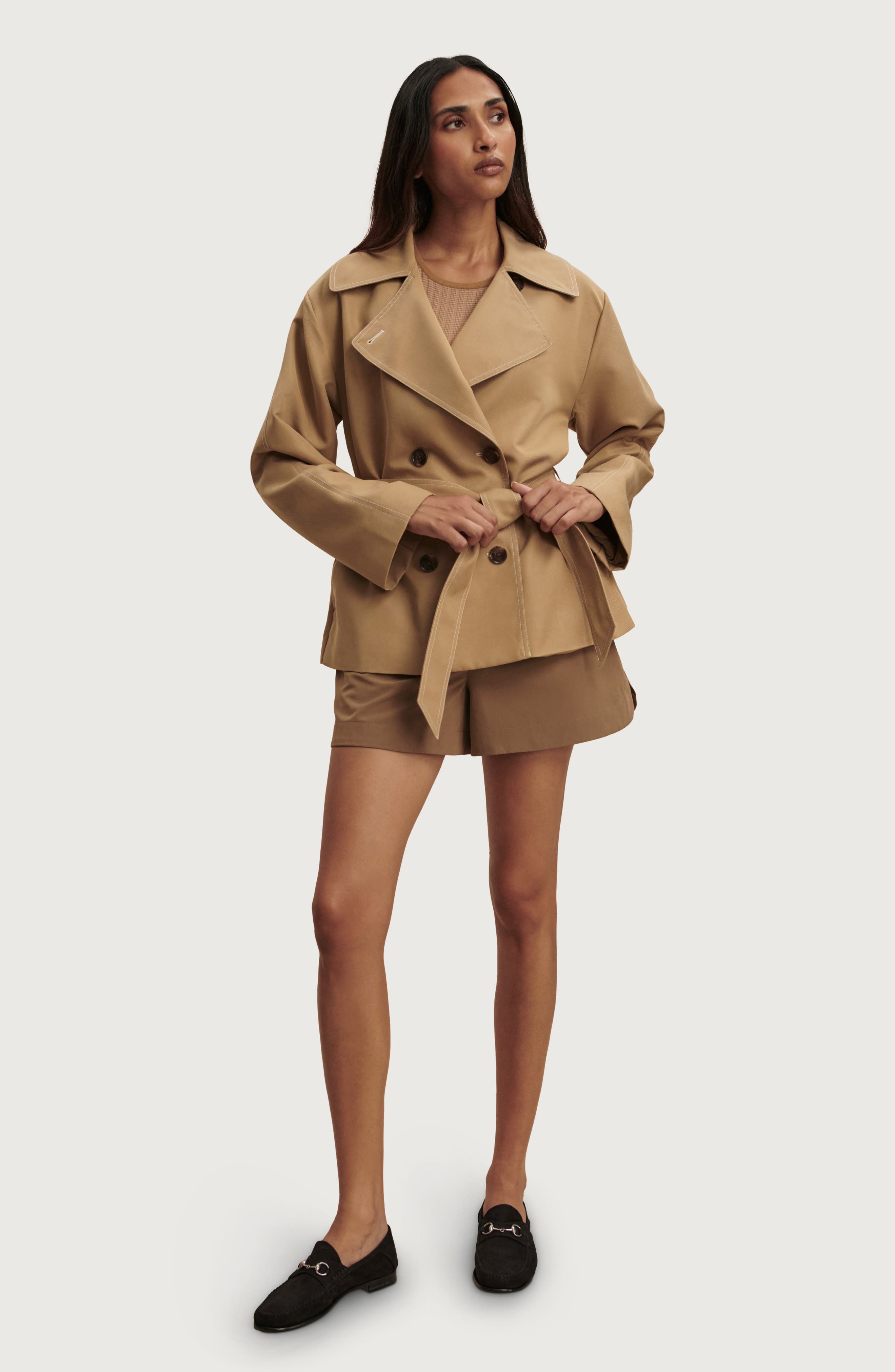 Maddox Short Trench Coat (Women) | Nordstrom
