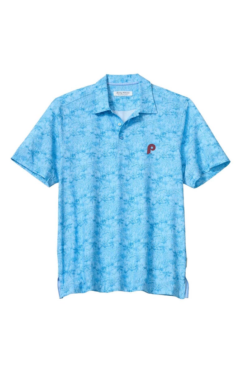 Tommy Bahama Men's Tommy Bahama Light Blue Philadelphia Phillies Bahama Coast Palm Retreat IslandZone Polo, Main, color, Light Blue