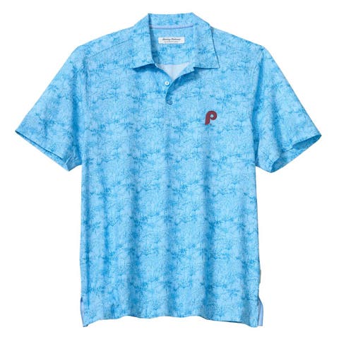 Men's Tommy Bahama Light Blue Philadelphia Phillies Bahama Coast Palm Retreat IslandZone Polo