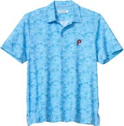 Tommy Bahama Men's Tommy Bahama Light Blue Philadelphia Phillies Bahama Coast Palm Retreat IslandZone Polo