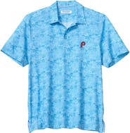 Tommy Bahama Men's Tommy Bahama Light Blue Philadelphia Phillies Bahama Coast Palm Retreat IslandZone Polo