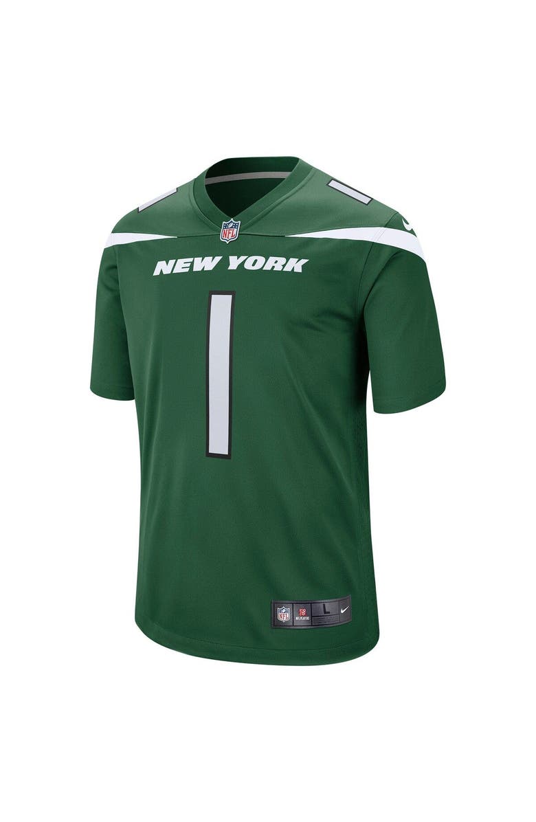 Nike Men's Nike Ahmad Sauce Gardner Green New York Jets Player Game Jersey, Alternate, color, 