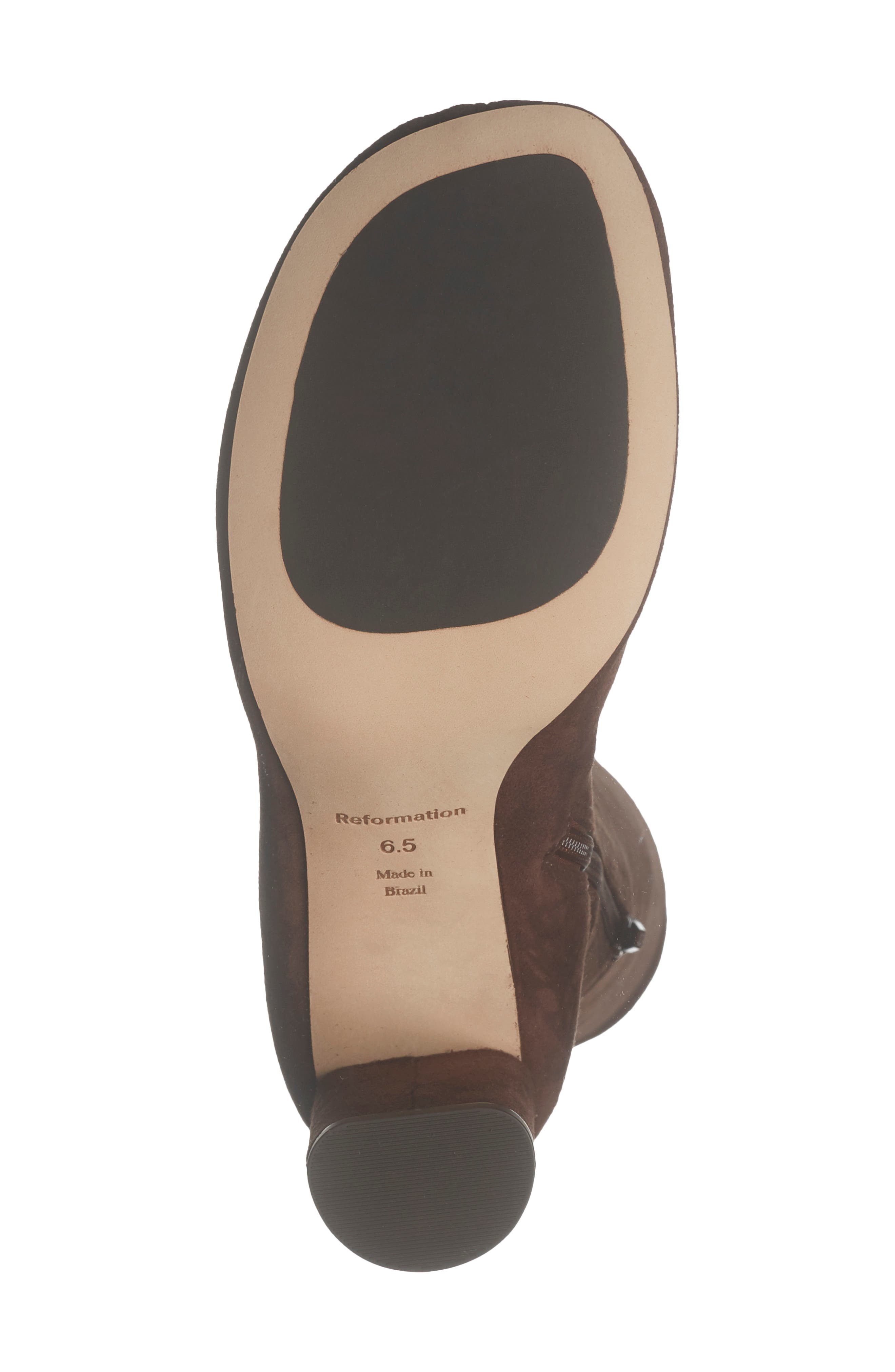 Belinda Stretch Leather Knee High Boot, Alternate, color, OAK STRETCH SUEDE