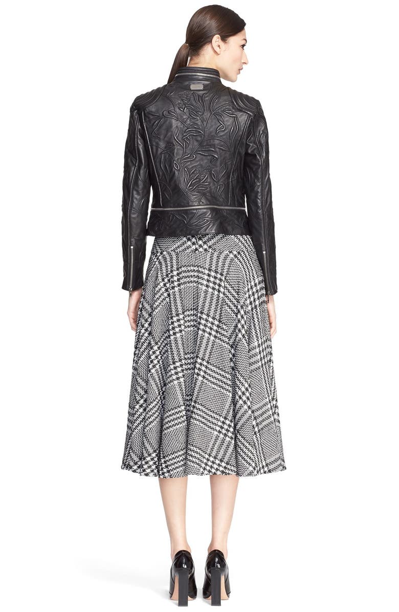 ESCADA Embossed Lambskin Leather Jacket, Alternate, color, 