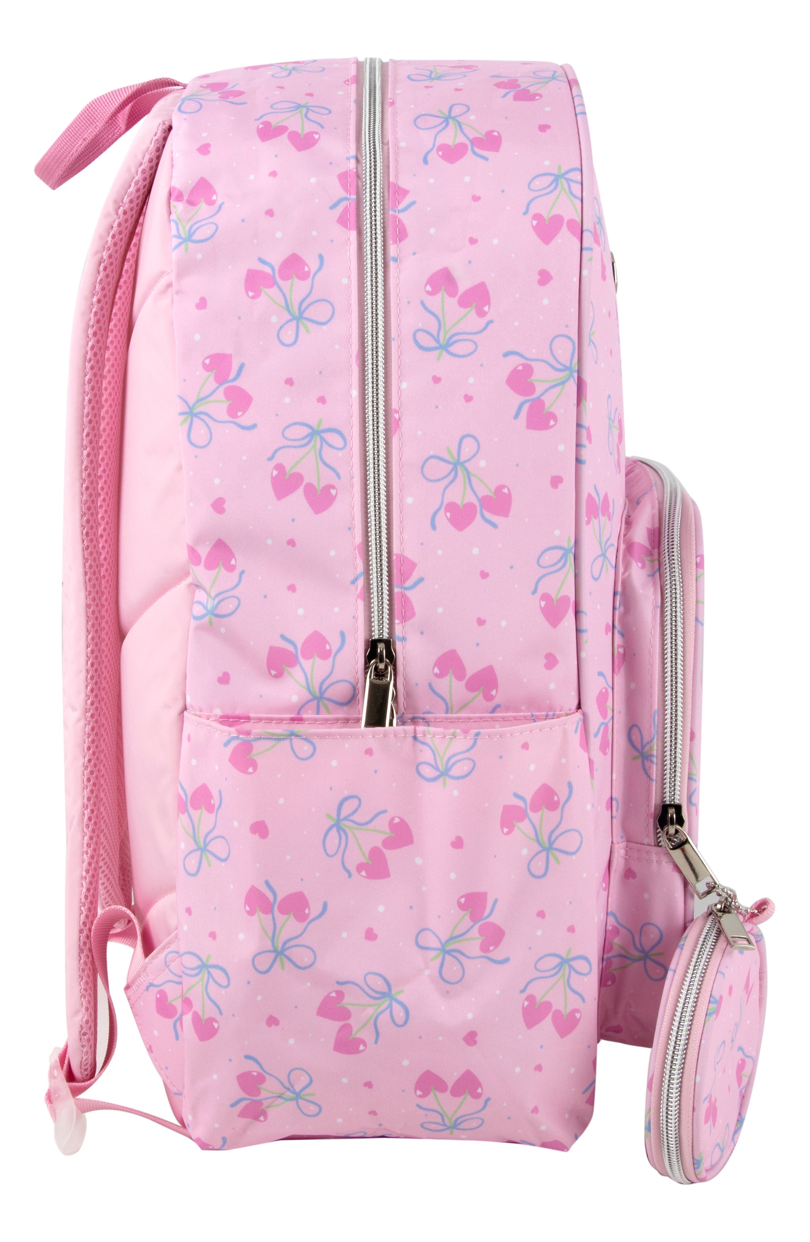 Jessica Simpson Kids' Cherry Print Nylon Backpack, Alternate, color, Pink