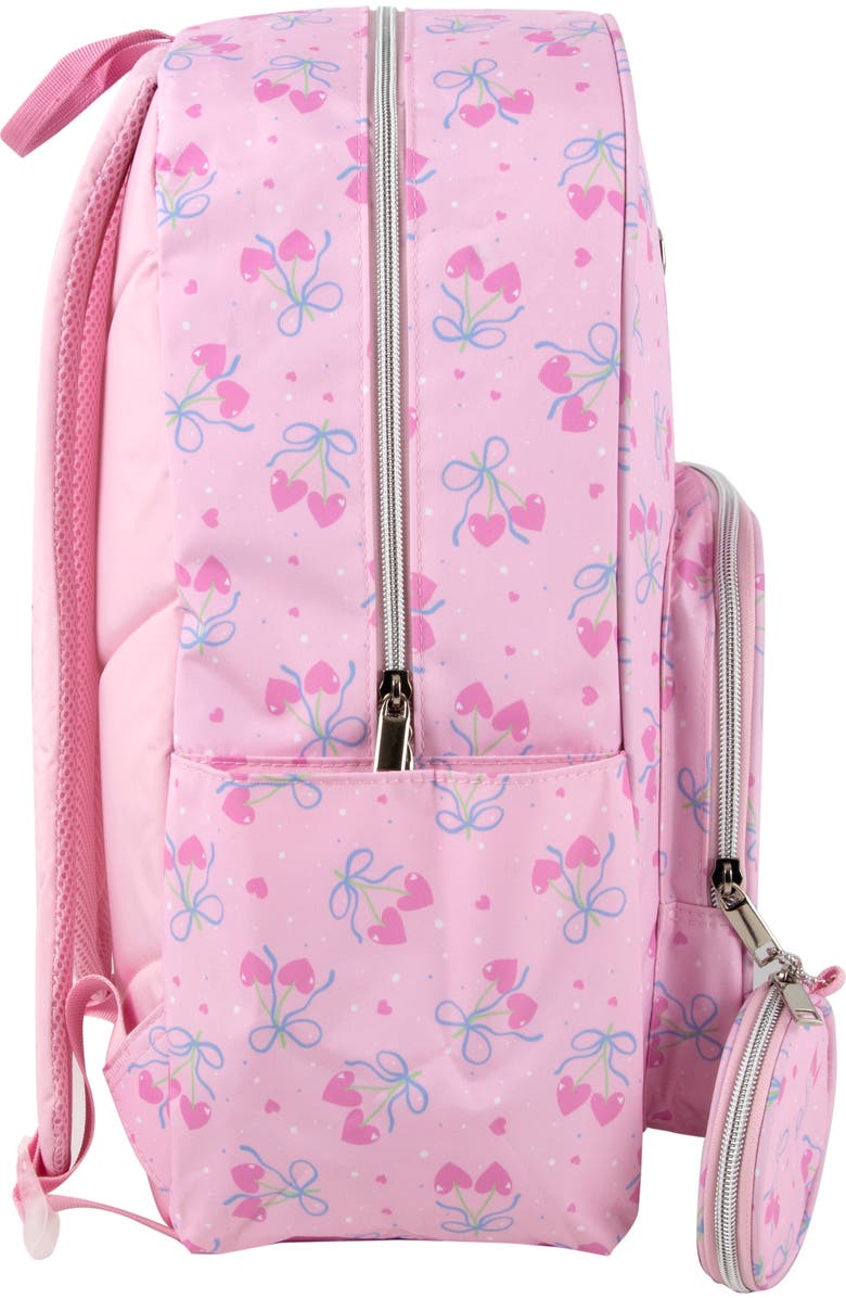 Jessica Simpson Kids' Cherry Print Nylon Backpack, Alternate, color, Pink