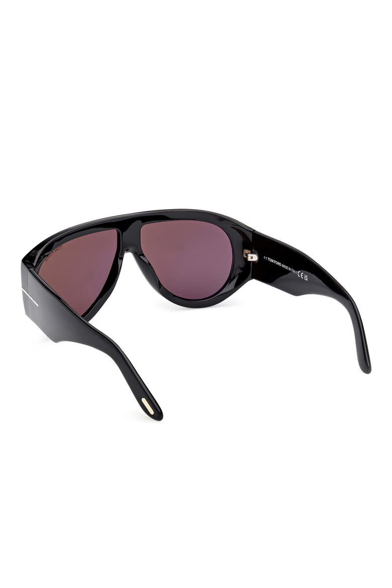 Bronson 60mm Aviator Sunglasses, Alternate, color, SHINY BLACK ECO / SMOKE