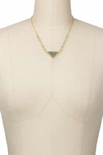 Triangle Beaded Druzy Necklace