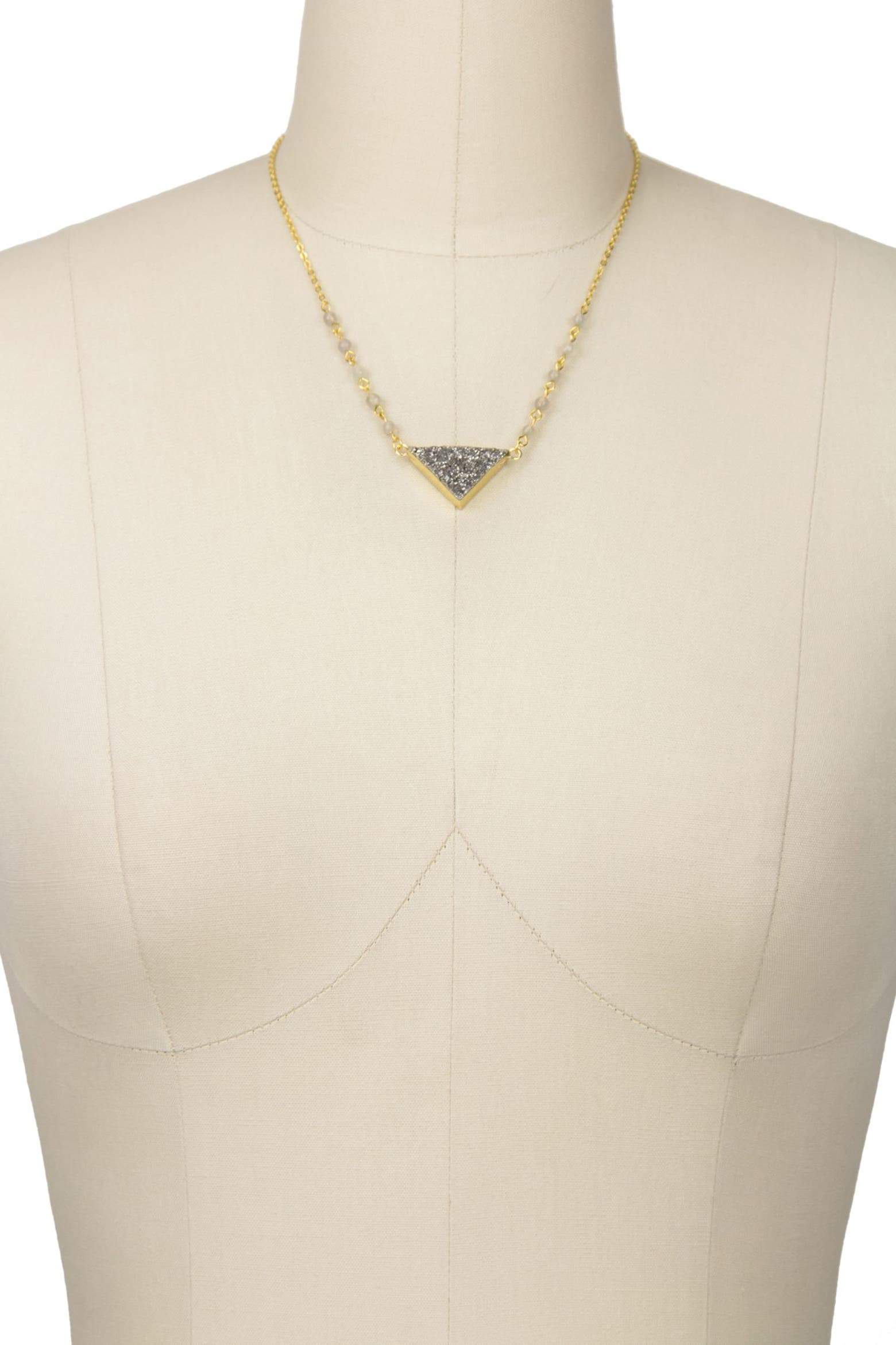 SAACHI Triangle Beaded Druzy Necklace (Women) | Nordstromrack