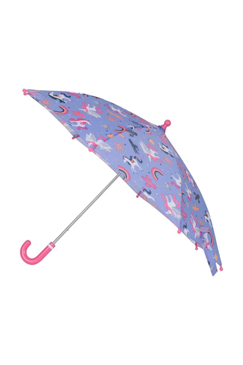 Childrens/Kids Unicorn Folding Umbrella, Main, color, Lilac
