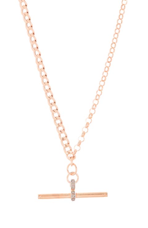 Diamond Cross Bar Pendant Necklace - 0.15 ctw