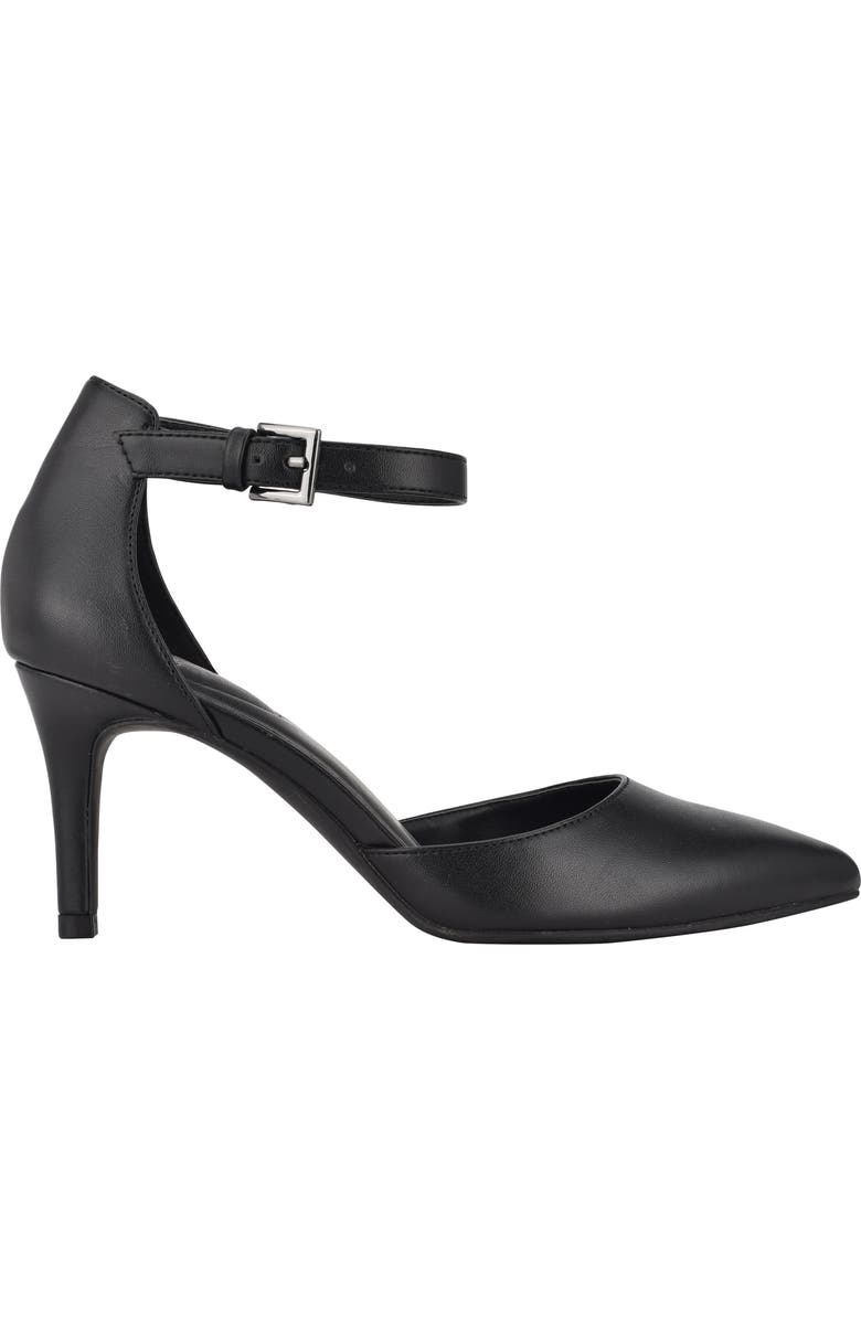 Bandolino Ginata Pointed Toe Ankle Strap Pump, Alternate, color, Black Nappa - Blkll
