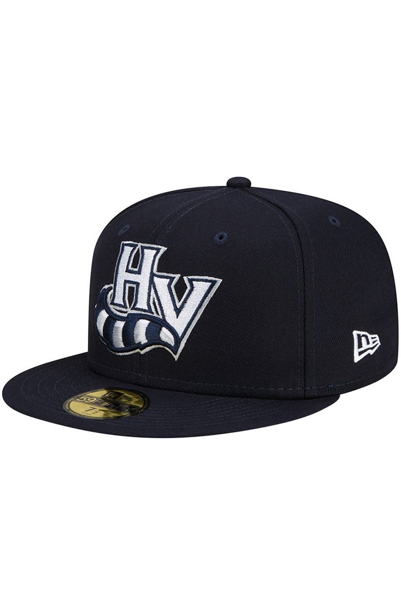 New Era Men's New Era Navy Hudson Valley Renegades Authentic Collection 59FIFTY Fitted Hat, Main, color, 
