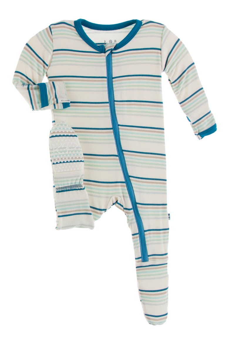 Stripe Fitted One-Piece Pajamas, Main, color, CULINARY ART STRIPE