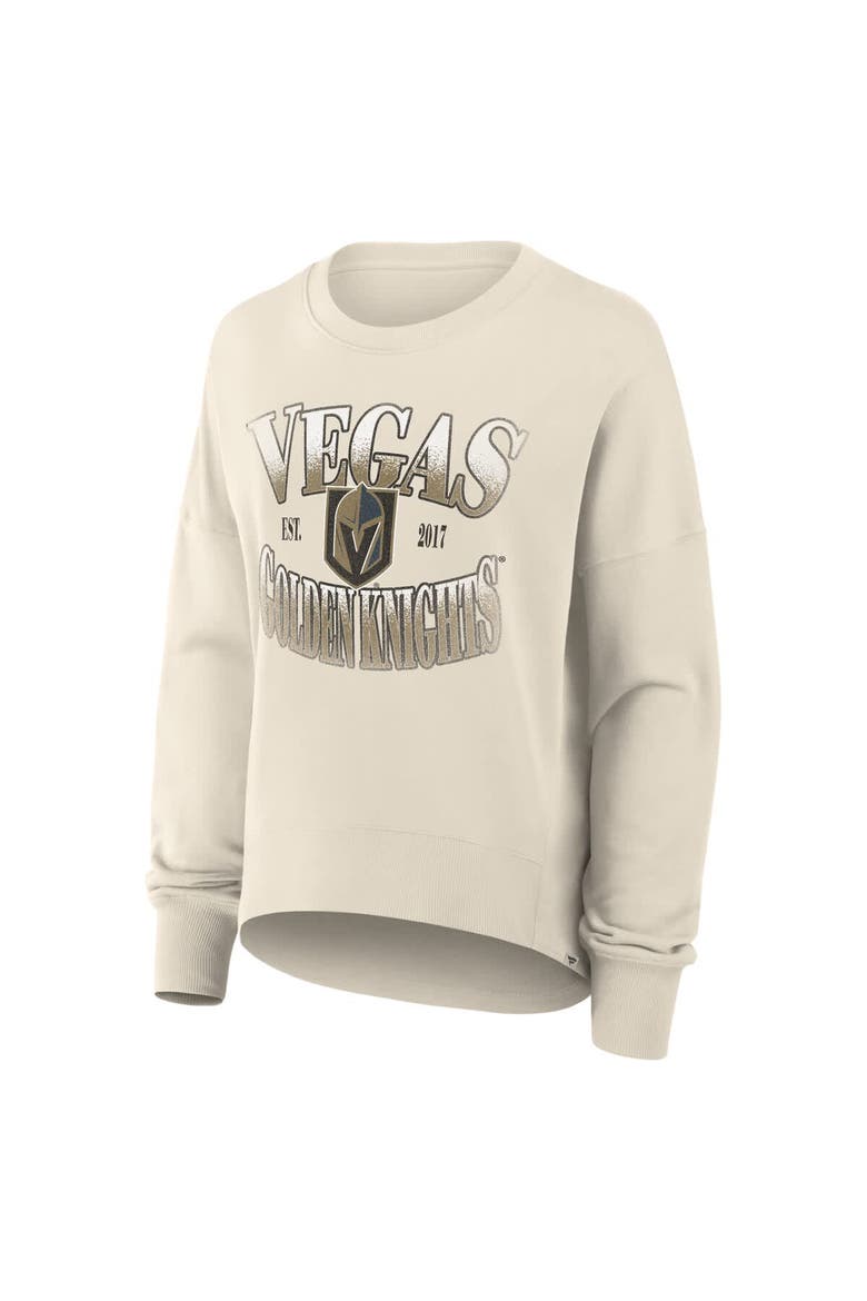 Women's Fanatics Cream Vegas Golden Knights Oversized Slice Pullover Sweatshirt, Alternate, color, Cream