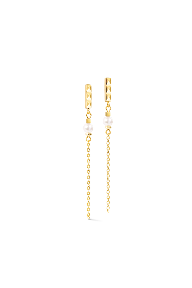 Drop Earrings Slider Pearl Spike, Main, color, White-Gold