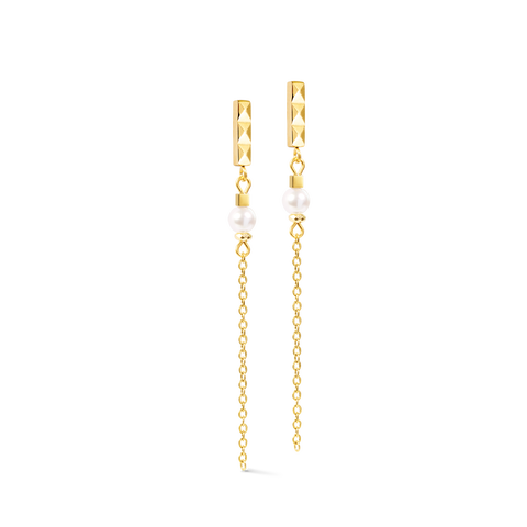 Drop Earrings Slider Pearl Spike