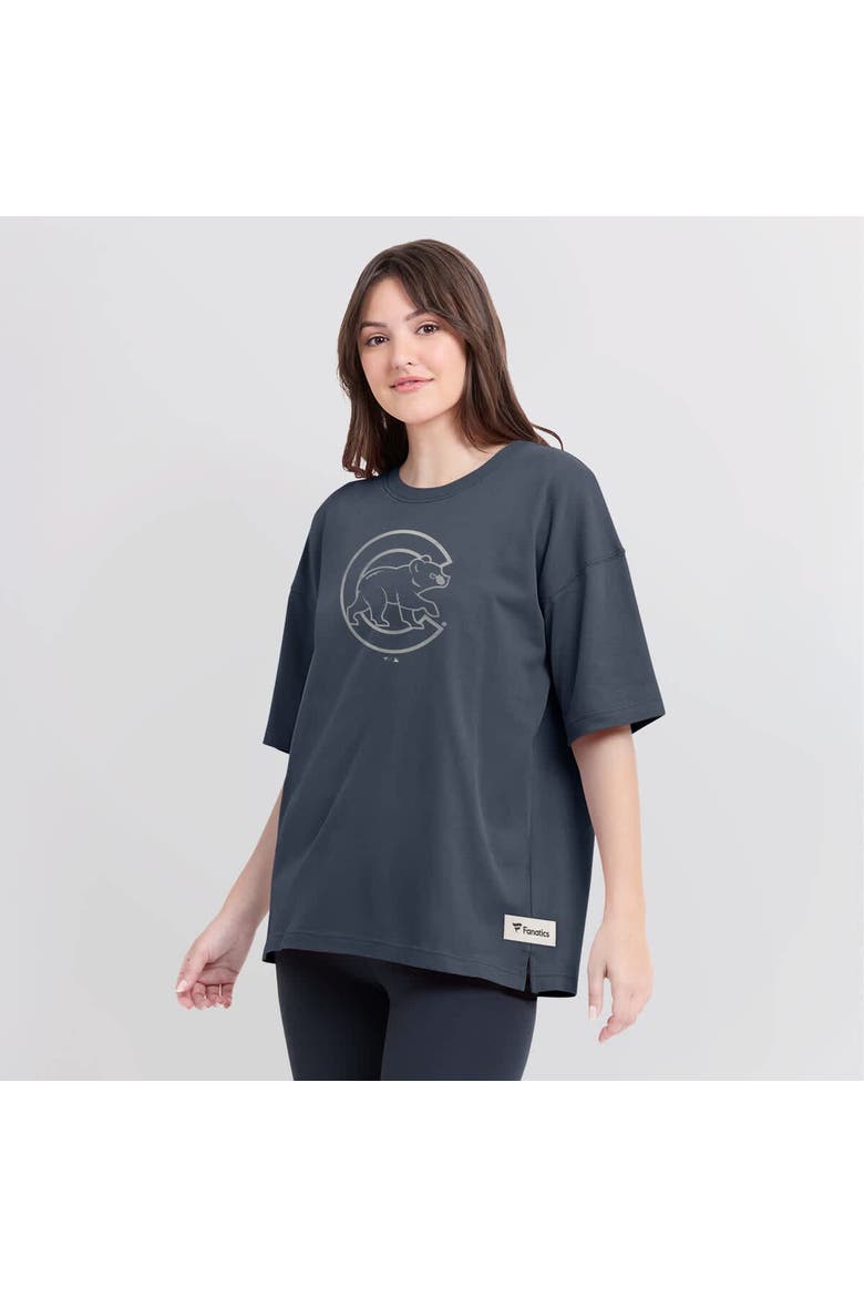 Women's Fanatics Blue Chicago Cubs Oversized Elements Raw Edge Future Ground T-Shirt, Alternate, color, Blue