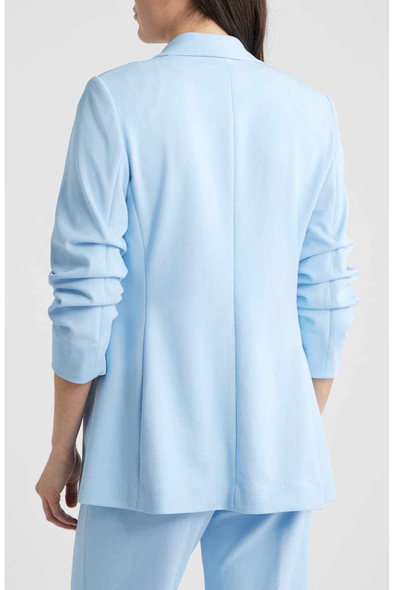 Scrunch Sleeve Open Front Jacket, Alternate, color, LAKESHORE