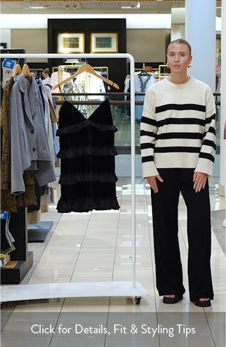 Tiered Ruffle Velvet Minidress, sales video thumbnail