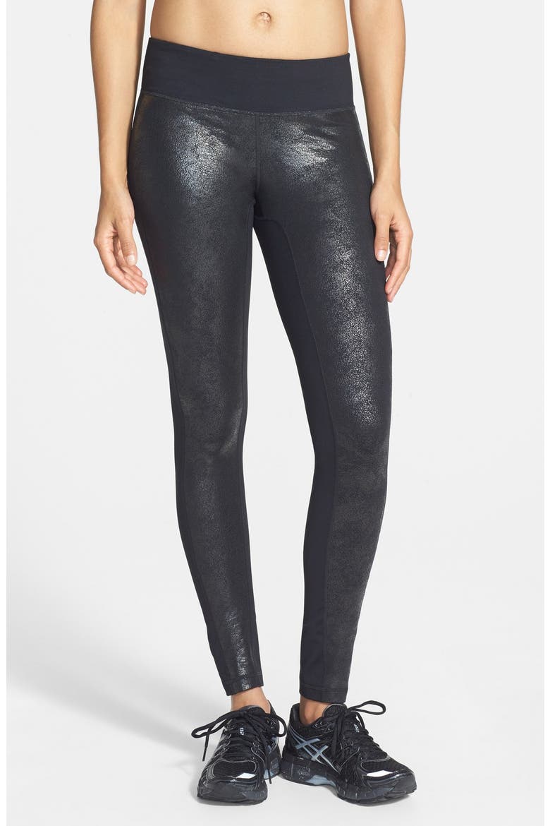 'Live In - Power Play' Leggings, Main, color, BLACK