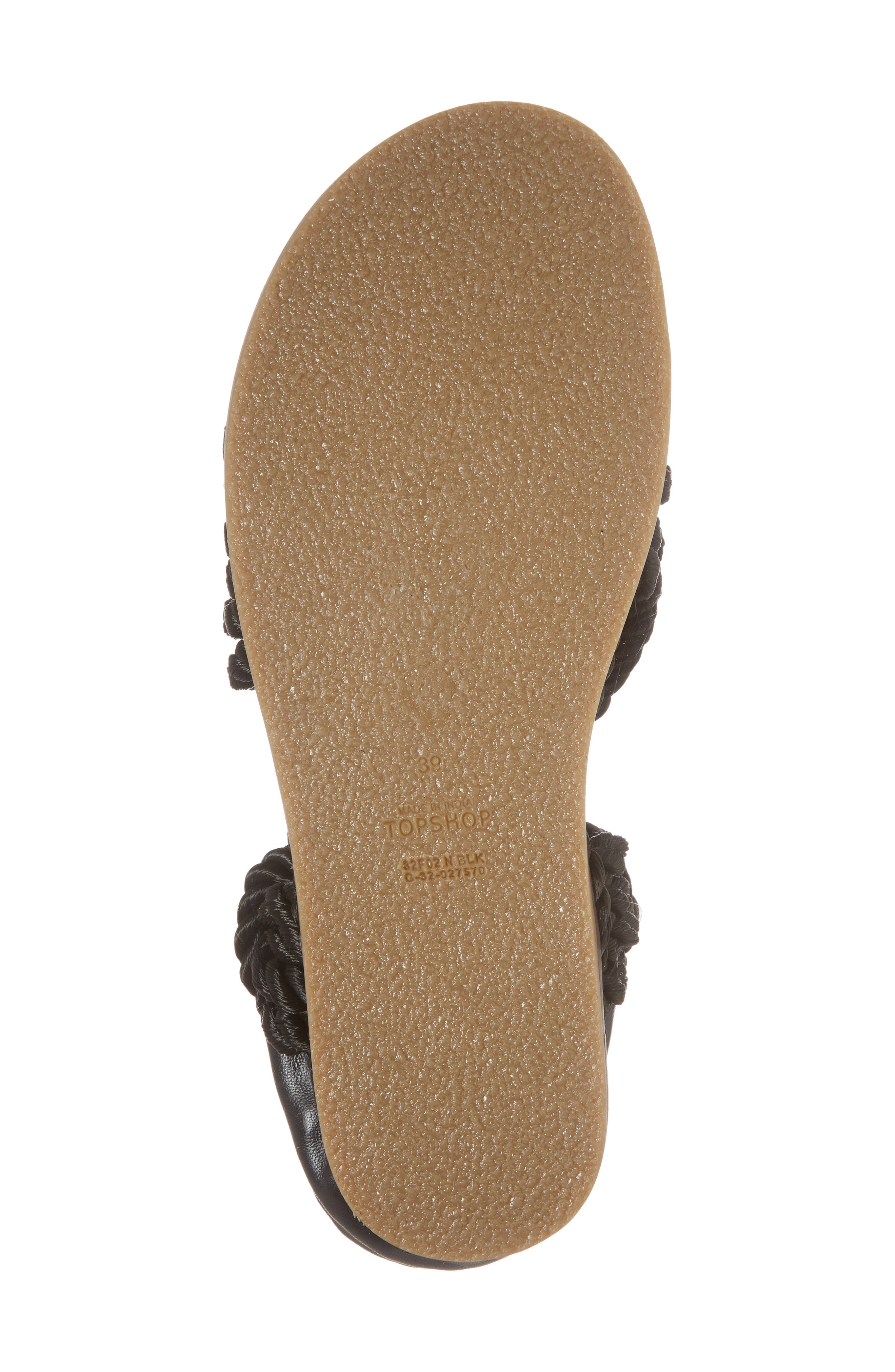 Topshop Fiesta Rope Flat Sandal, Alternate, color, 