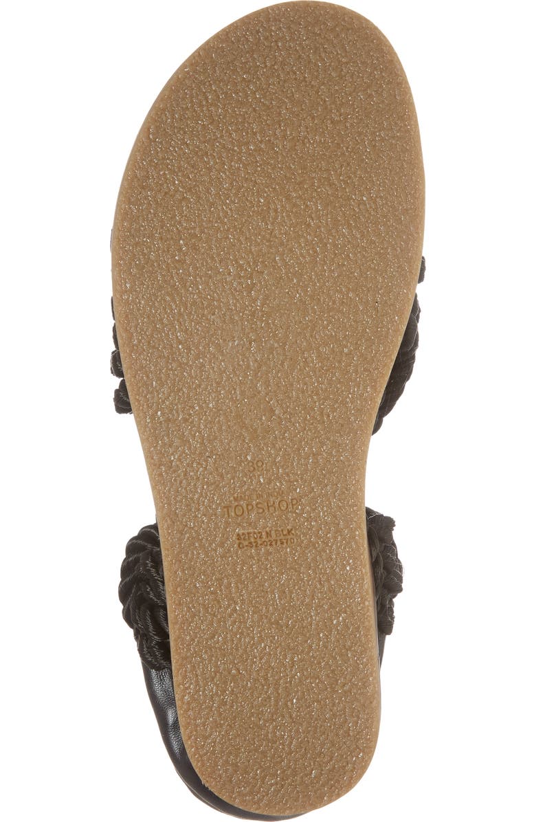 Topshop Fiesta Rope Flat Sandal, Alternate, color,
