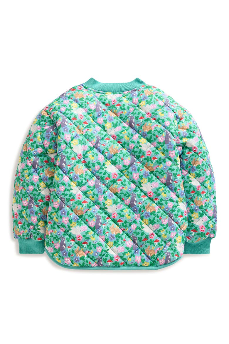 Kids' Fun Quilted Bomber Jacket, Alternate, color, CORSICA BLUE BUNNY FIELD