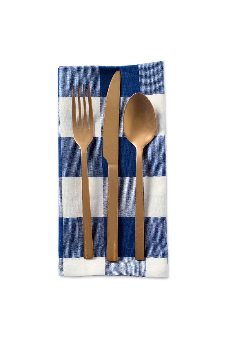 Buffalo Check Napkin Set/6, Alternate, color, Navy & Cream
