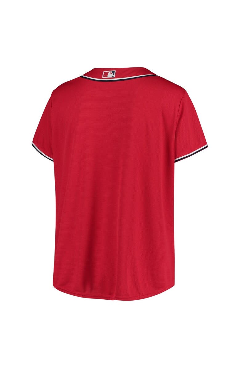 PROFILE Women's Red Washington Nationals Plus Size Alternate Replica Team Jersey, Alternate, color, 