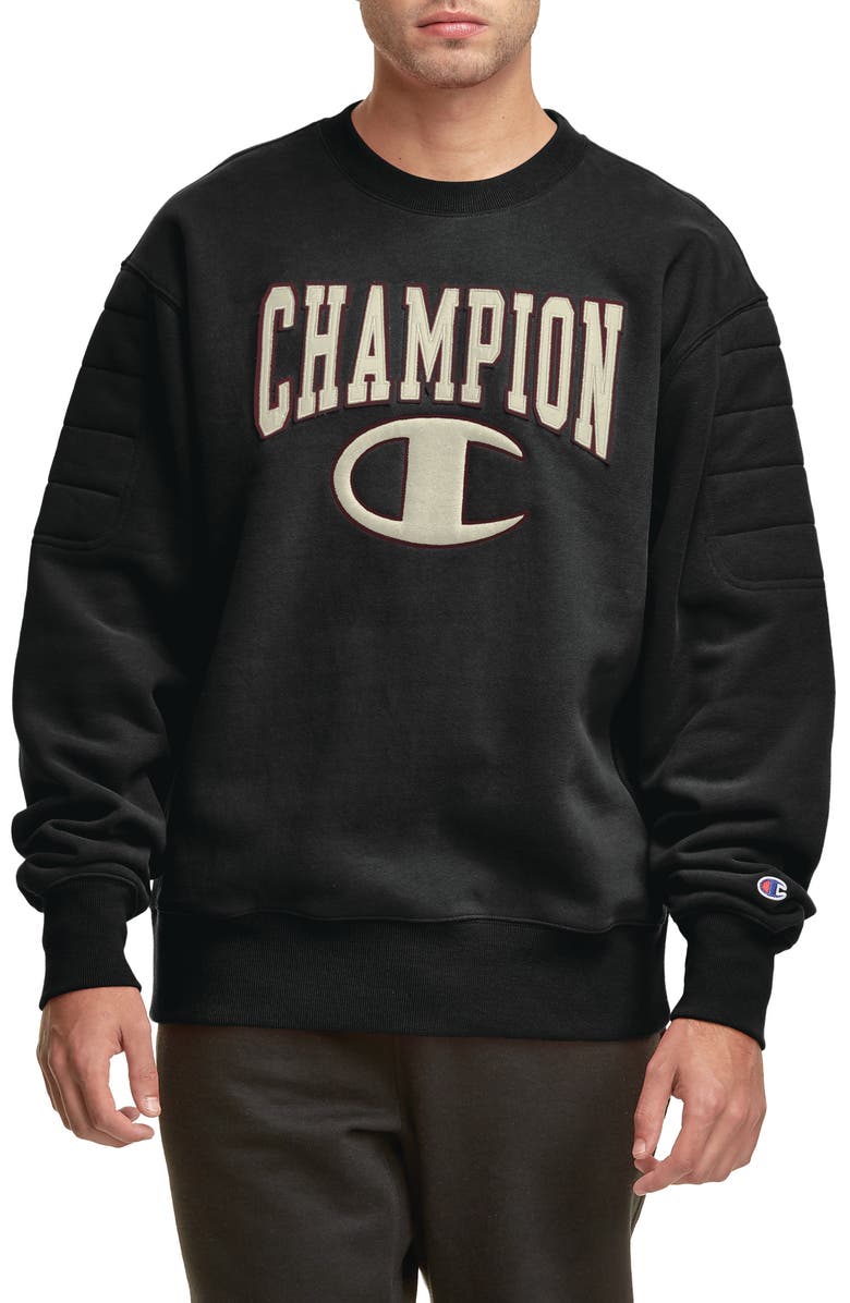 Champion Reverse Weave Quilted Crew Sweatshirt, Main, color,