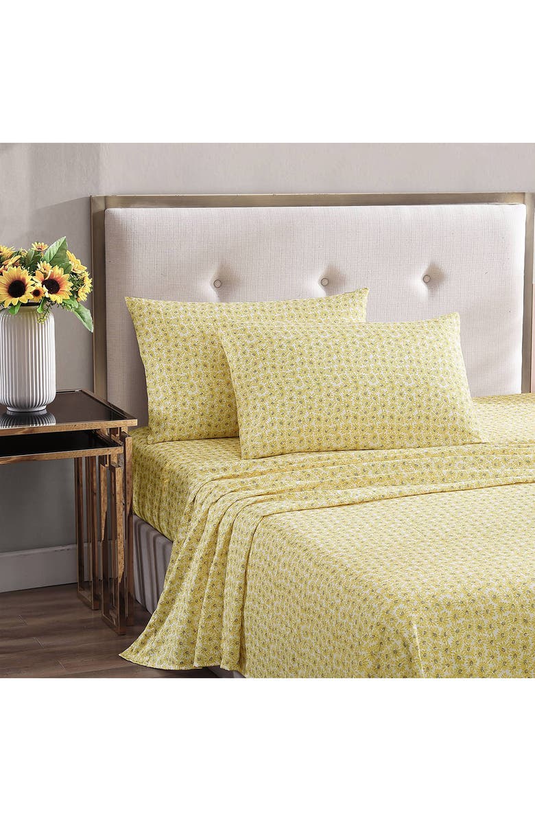 Betsey Johnson Sunflower Field Sheet Set, Alternate, color, Yellow