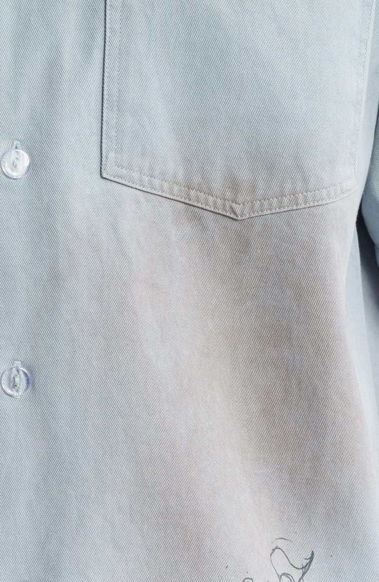 Rolling Loud Loud Motors Distressed Work Shirt, Alternate, color, Blue