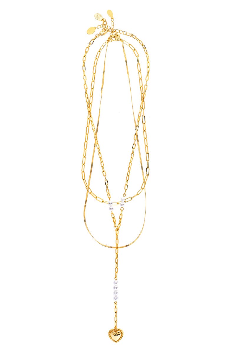 RIVKA FRIEDMAN Set of 3 Chain Necklaces, Alternate, color, Satin / Pearl