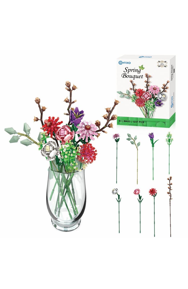 CONTIXO Spring Bouquet Floral Building Block Set, Main, color, Multi Color Spring