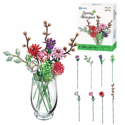 Spring Bouquet Floral Building Block Set