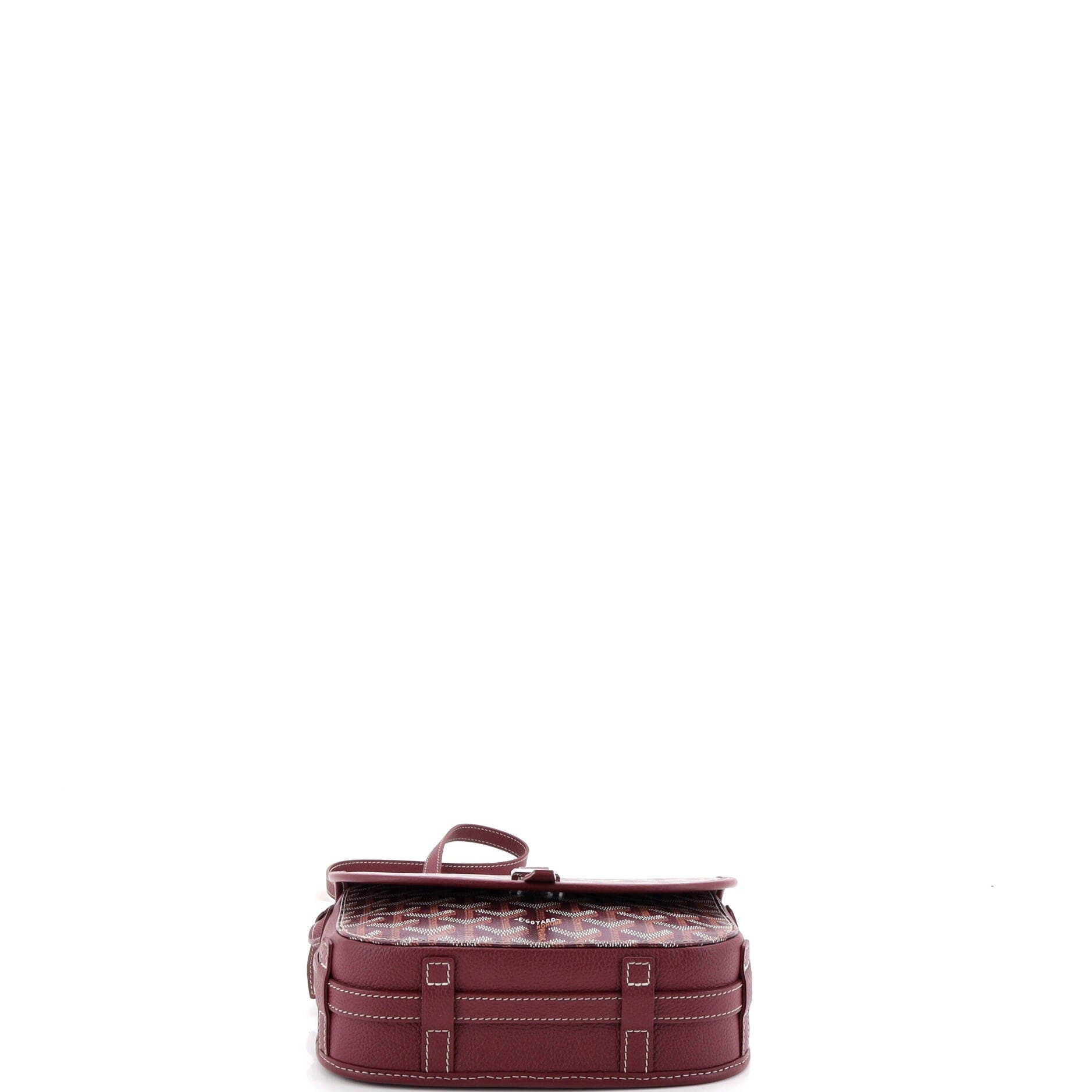 Belvedere III Messenger Bag Coated Canvas with Leather PM, Alternate, color, Burgundy