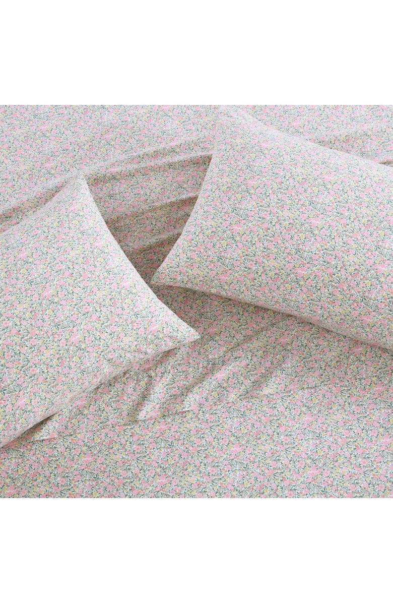 Laura Ashley Loveston Cotton Sheet Set, Alternate, color, Pink/ Green