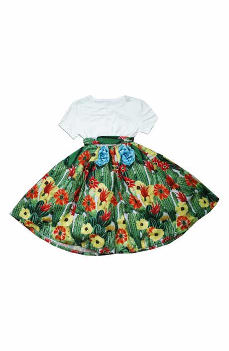 JOE-ELLA Kids' Floral Print Dress