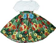 JOE-ELLA Kids' Floral Print Dress