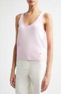 ST. JOHN Silk & Cotton Sweater Tank