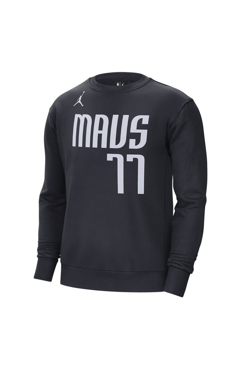 Jordan Brand Men's Jordan Brand Luka Dončić Navy Dallas Mavericks Statement Name & Number Pullover Sweatshirt, Alternate, color,