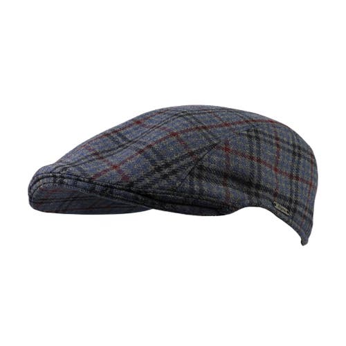 Wigens Tartan Plaid Modern Ivy Cap In Gray