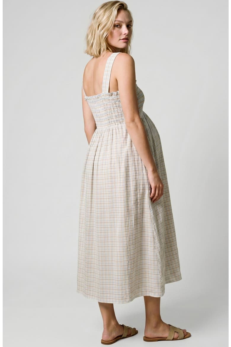 Maternity and Nursing Midi Smock Dress Alice, Alternate, color, Multicolor