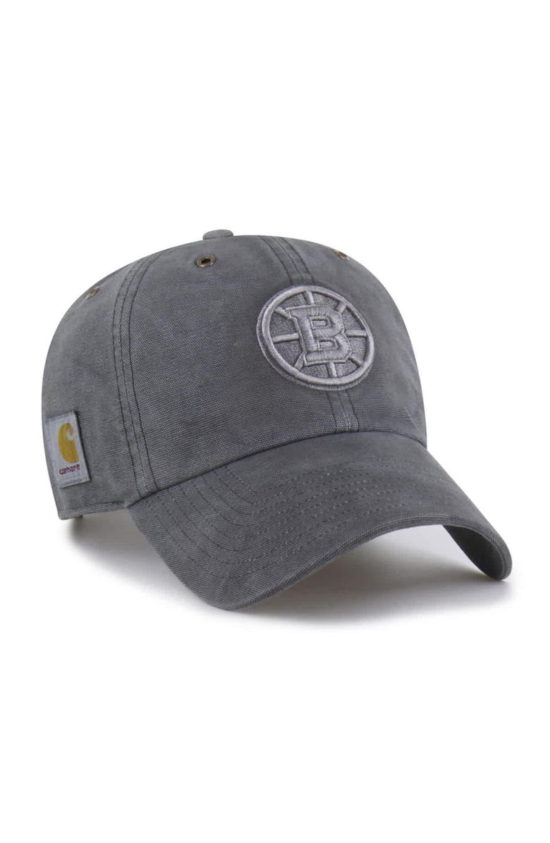 CARHARTT X 47 Men's Carhartt x '47  Charcoal Boston Bruins Clean Up Adjustable Hat, Main, color, Charcoal