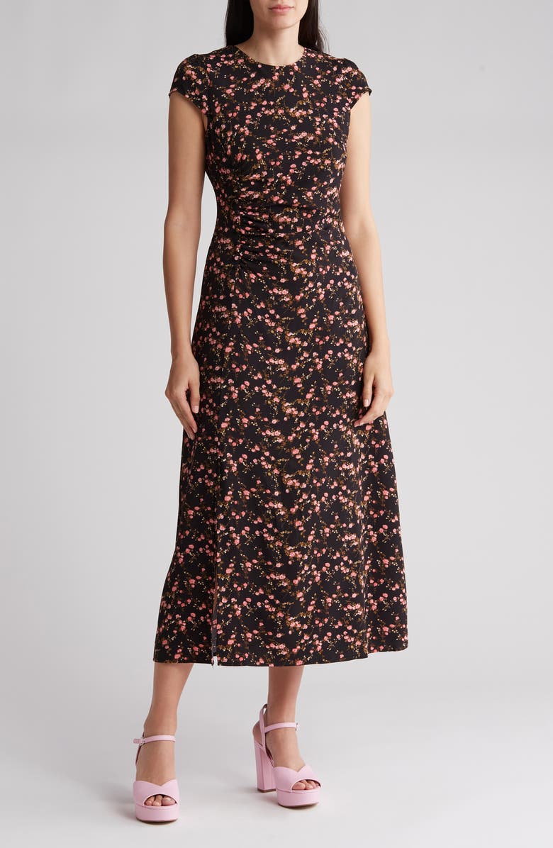 WISHLIST Cap Sleeve Midi Dress, Main, color,