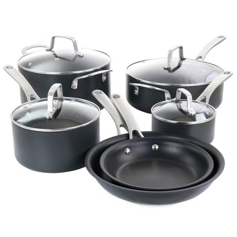 10 Piece Nonstick Hard Aluminum Cookware Set