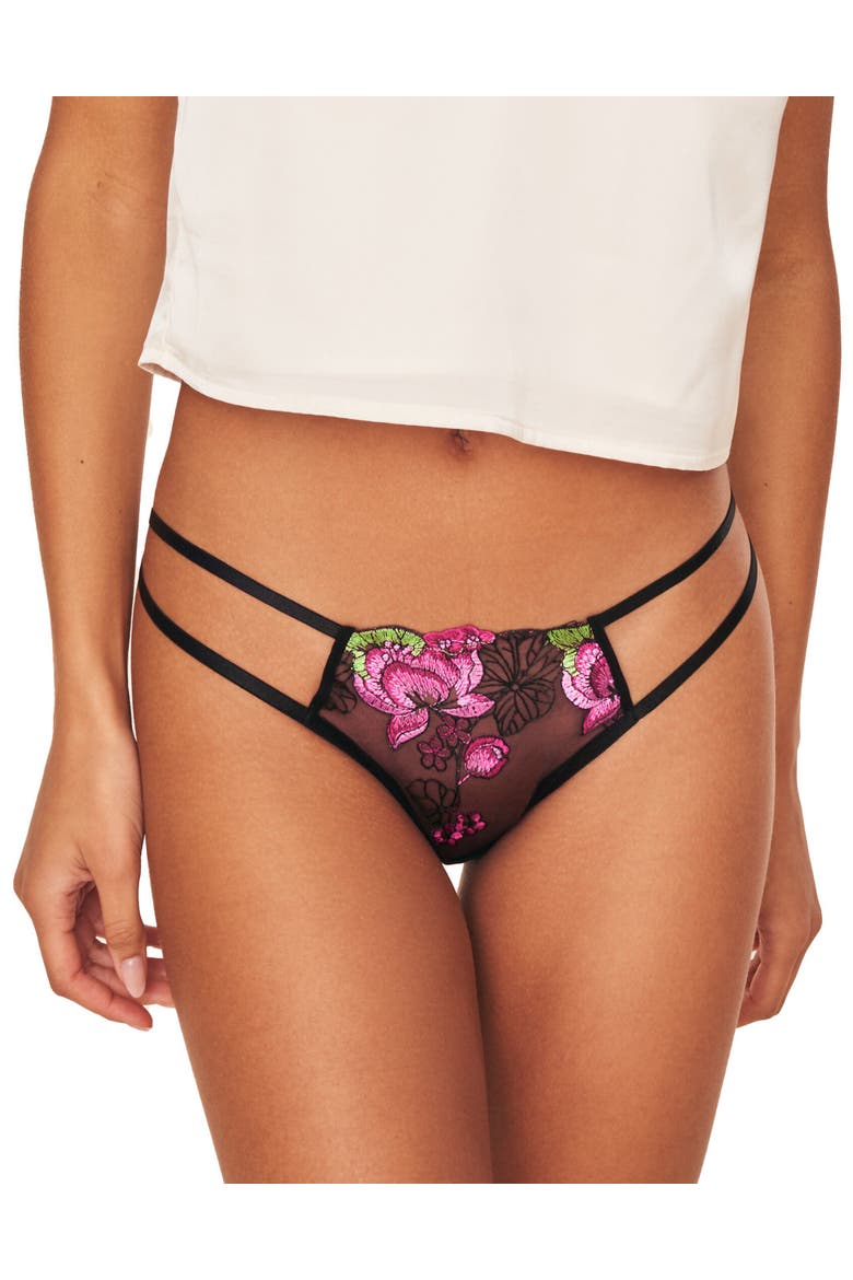 Jayda Brazilian Panties, Main, color, Floral pink