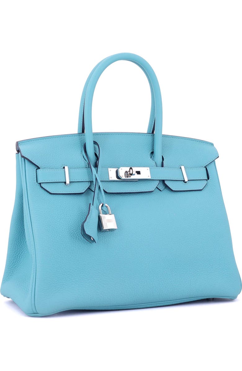 Pre-Owned Hermes Birkin Handbag Blue Togo with Palladium Hardware 30, Alternate, color, Bleu Du Nord