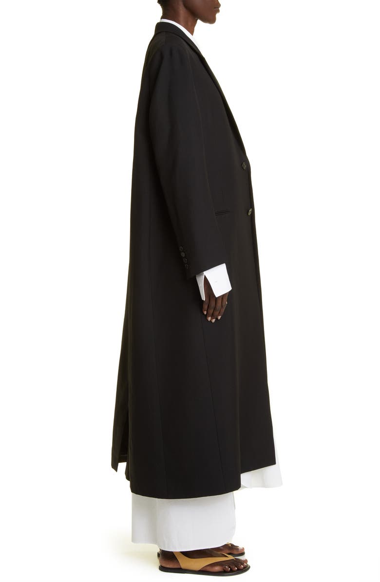 The Row Cheval Virgin Wool & Mohair Coat, Alternate, color,